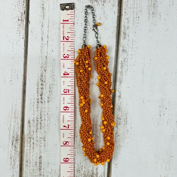 Women’s Jewelry Chunky Bead Necklace Orange - Picture 8 of 8